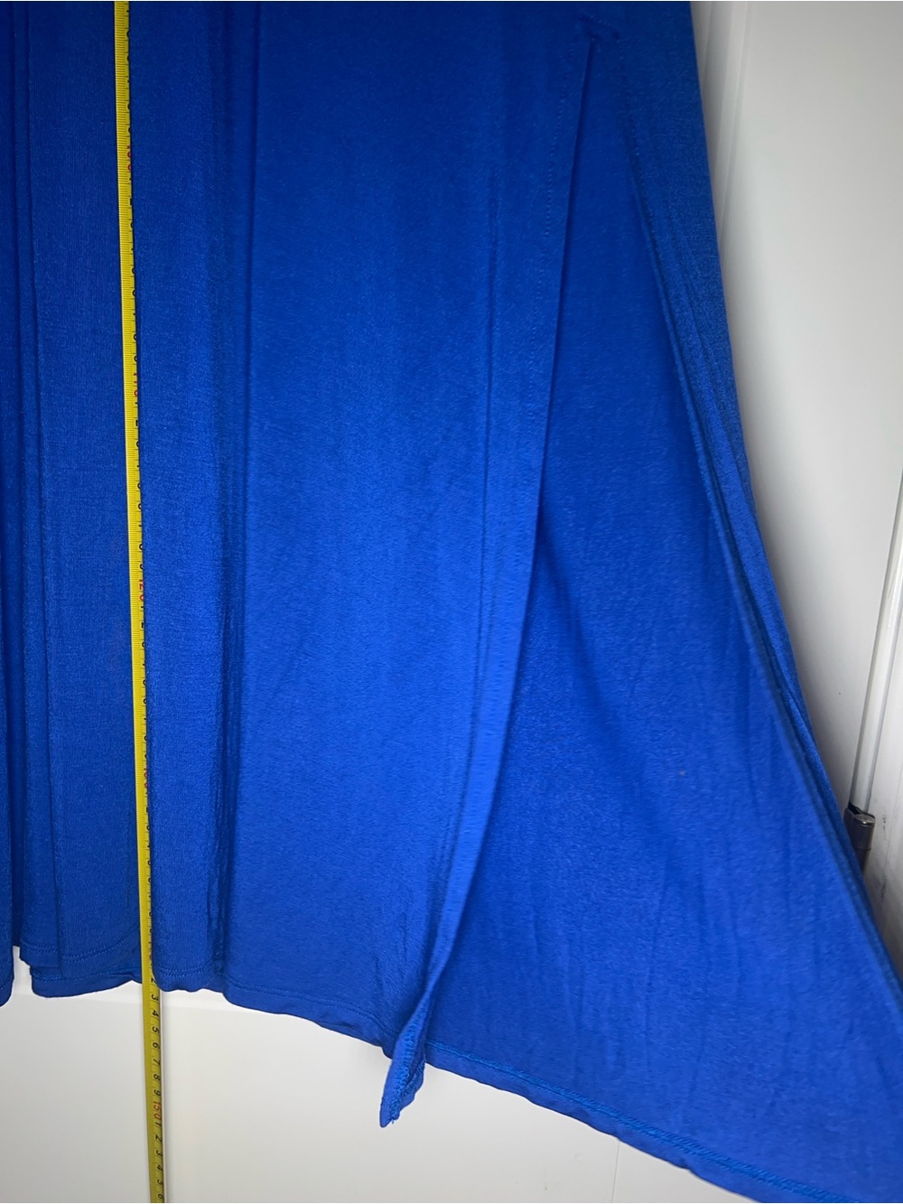 Matty M Blue Maxi Dress Womens Large Sleeveless Empire Waist Stretch Knit - Picture 7 of 8